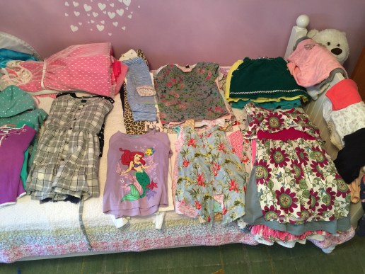 Kon Mari kids clothes organized into categories