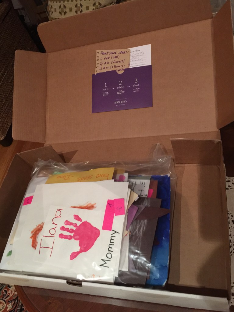 Mailing my daughter's artwork to PlumPrint.com